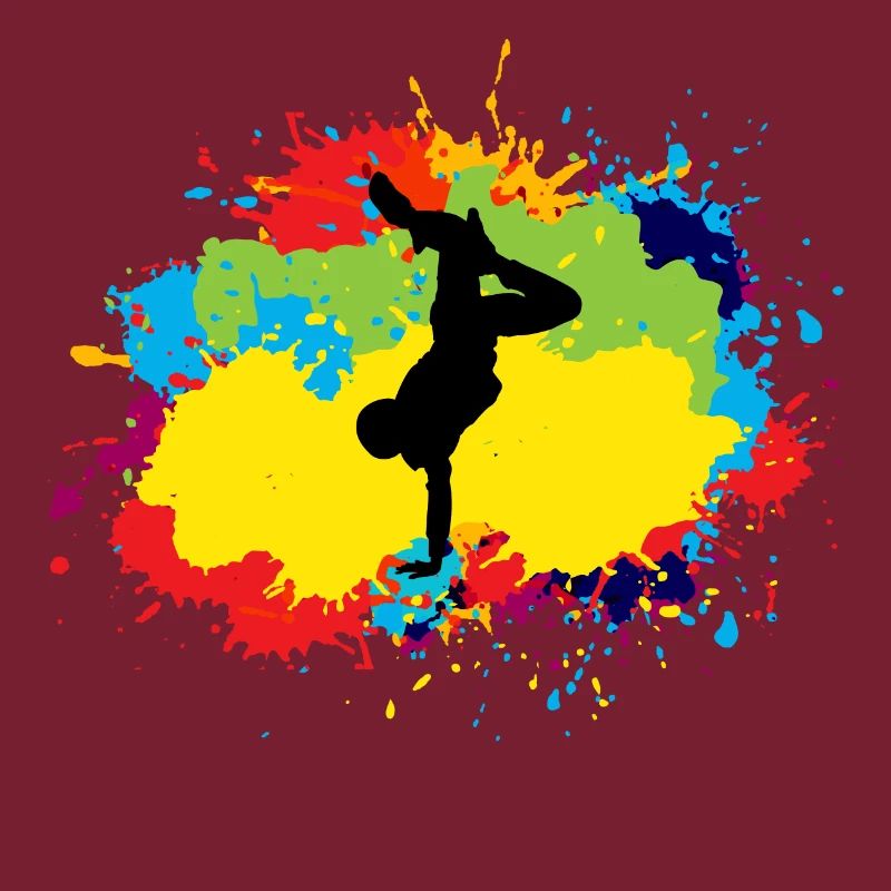 Breakdance Breakdancing Break-dancer Aquarelle