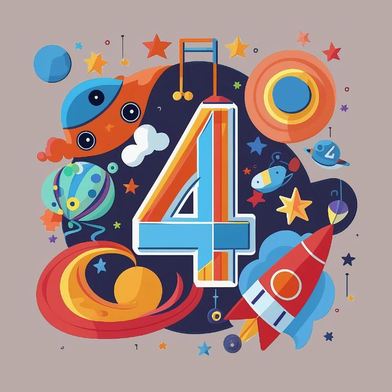 Monde de fusées du 4e anniversaire de l’espace