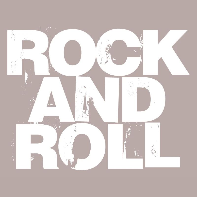 Rock and roll typographic text