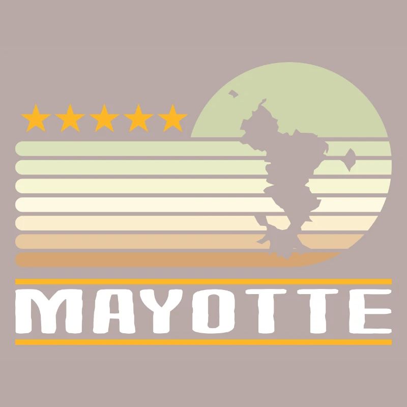 idee cadeau design graphique carte de Mayotte 976