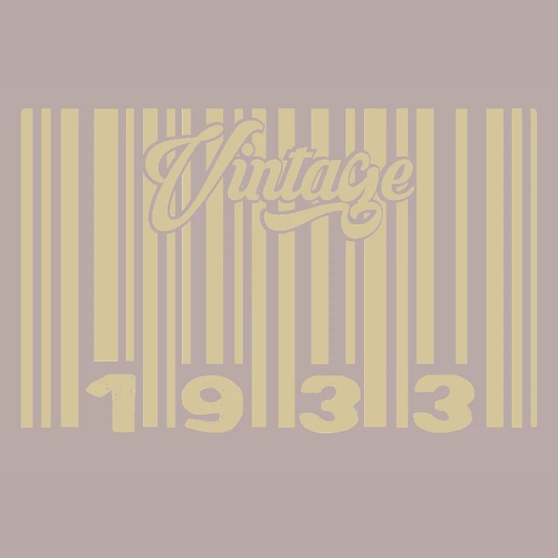 Vintage 1933 Barcode 1933: Year 2025.