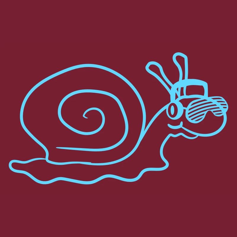 Cool DJ Snail Cute Shell