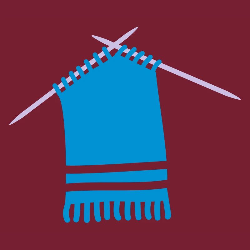 Farbiger Wollschal mit Strickmuster