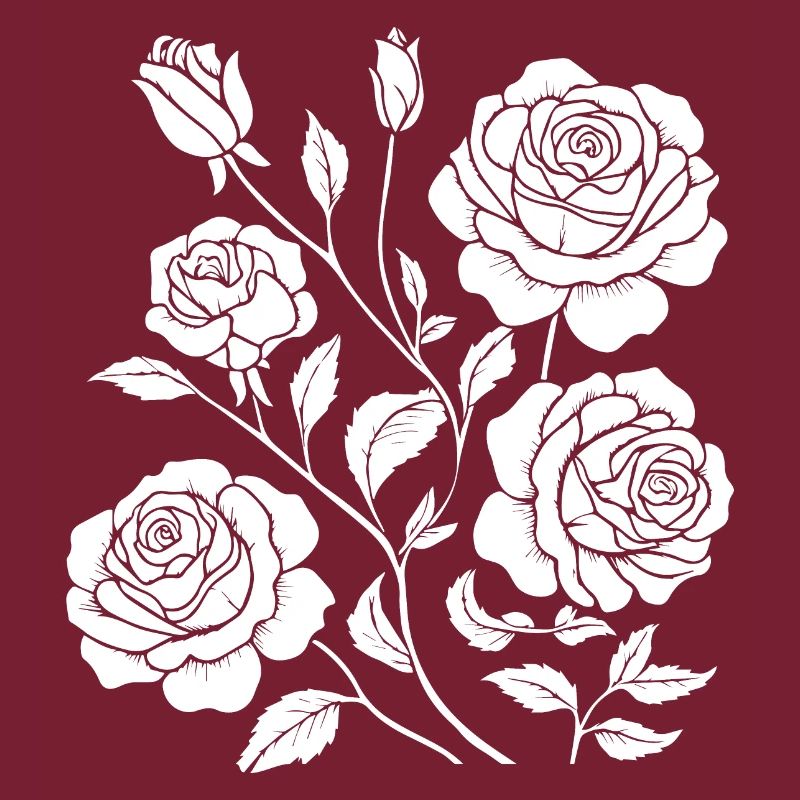 Conception de motifs de roses et de fleurs