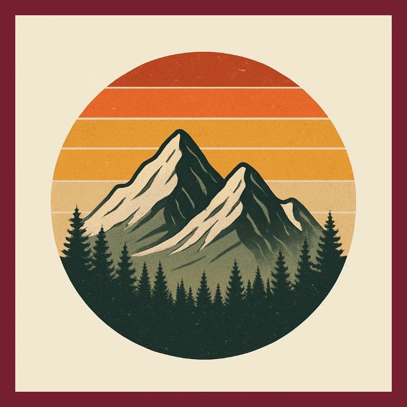 Sunset Summit Retro Circle