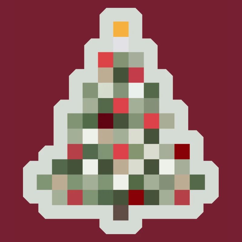 Arbre de Noël rétro 8 bits Noël