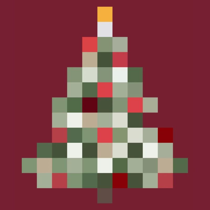 Arbre de Noël rétro 8 bits Noël