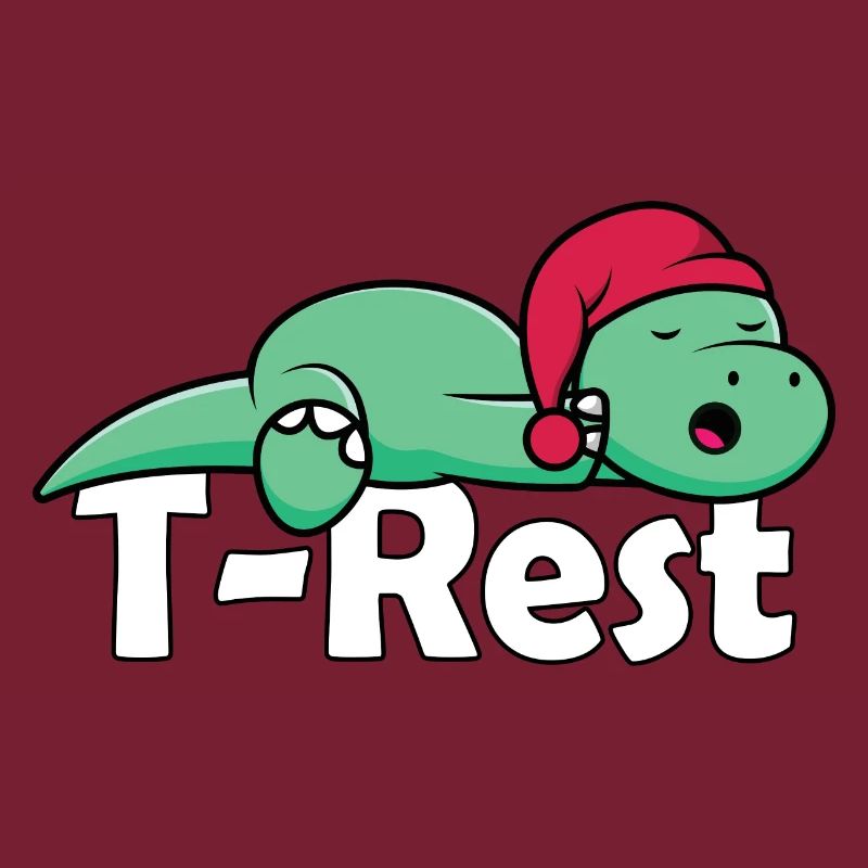 T-Rest - T-Rex endormi jeu de mots Dino