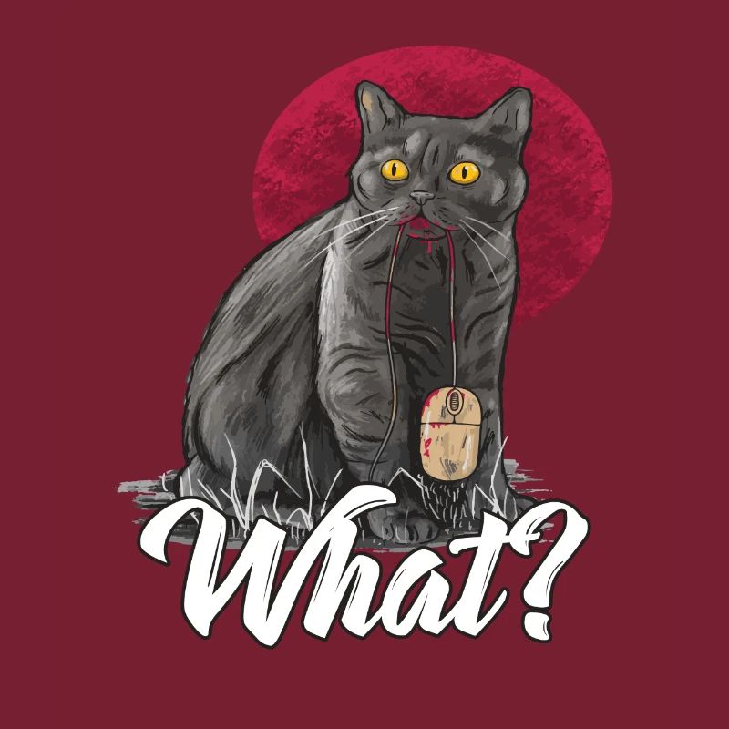 Cat with trapped computer mouse - What?