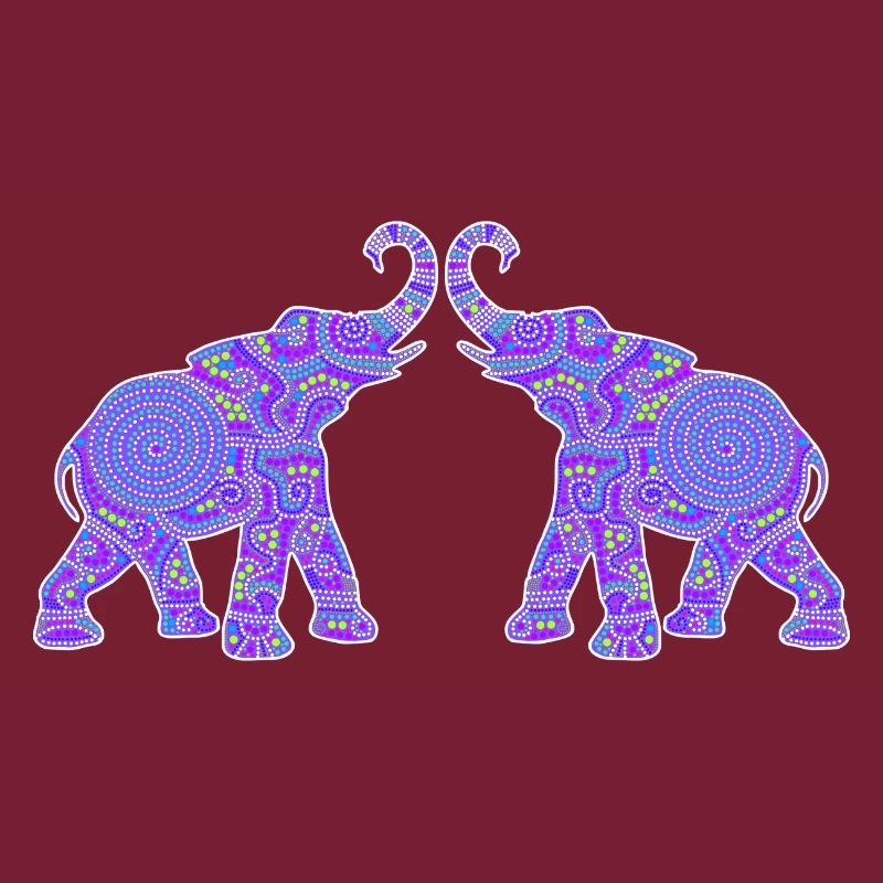 Wonderful Dot Work - Two ELEPHANTS 1