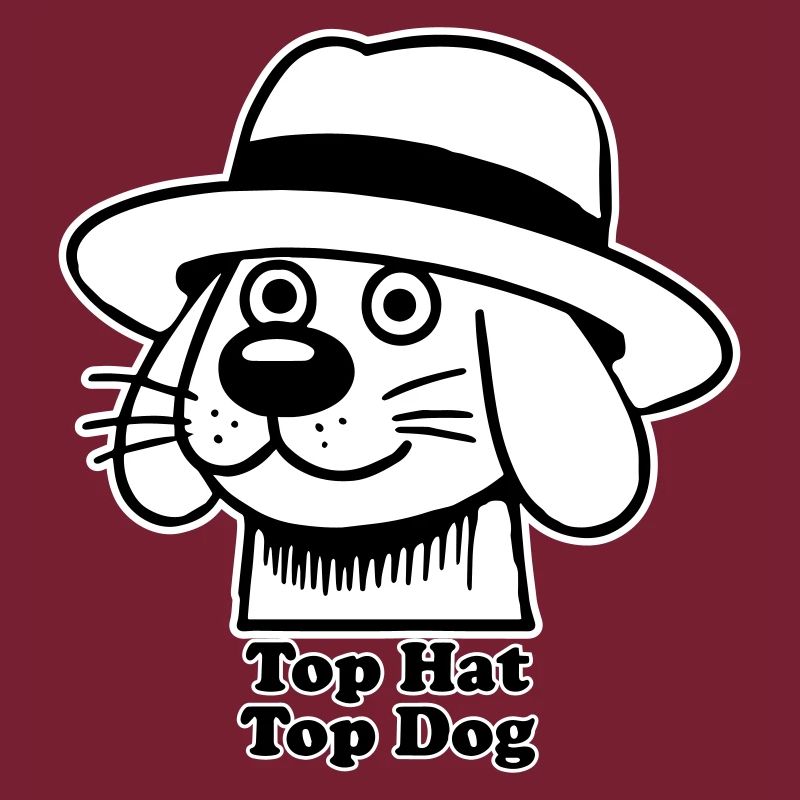 Dapper Doggo - Top Hat, Top Dog Design