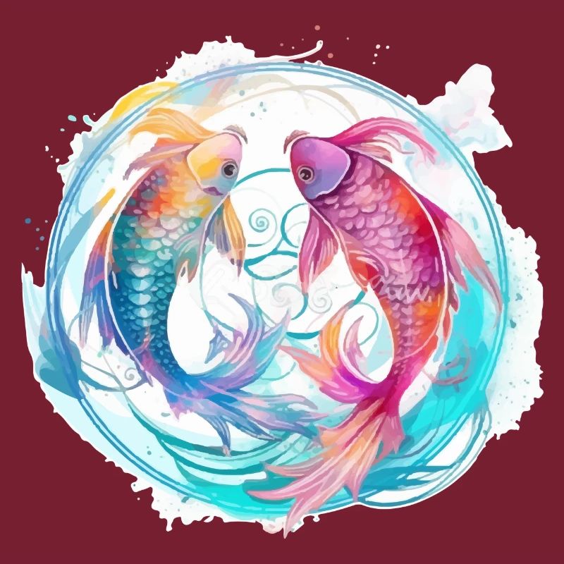 Blue and pink fish
