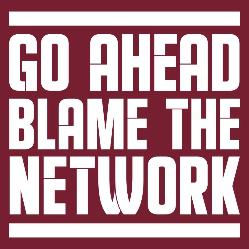 Go ahead blame the network Network administrator