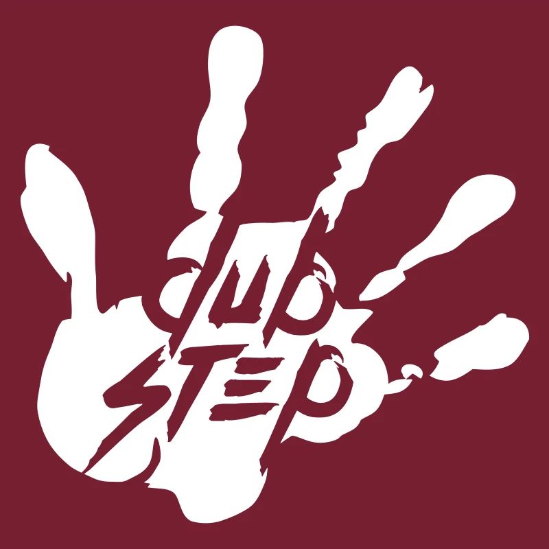 Dub Step Techno Musik Party Club Text Handabdruck