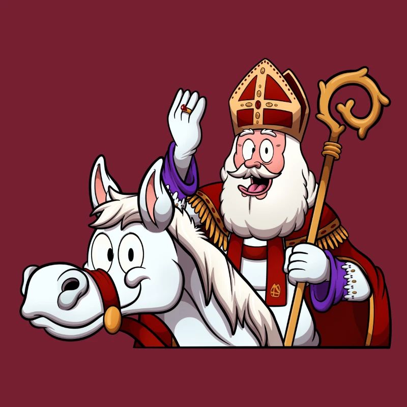 Saint Nicolas à cheval