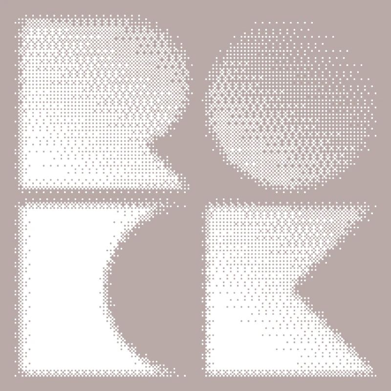 Conception de logo bitmap géométrique roche