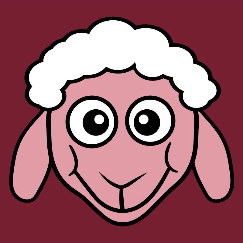 Sheep Face Head Cute Cute Lamb Cool Comic