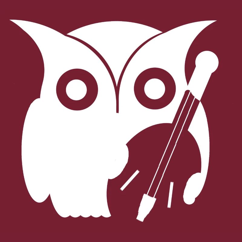 Eule mit Instrument