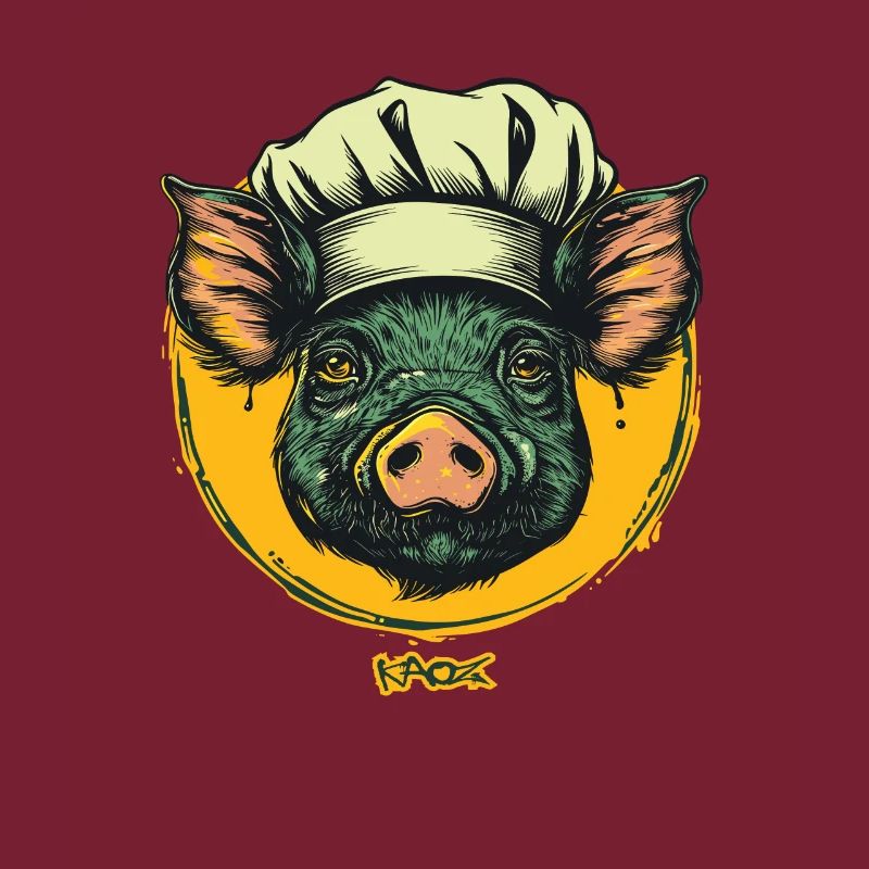 Kitchens Cook Chef Pig