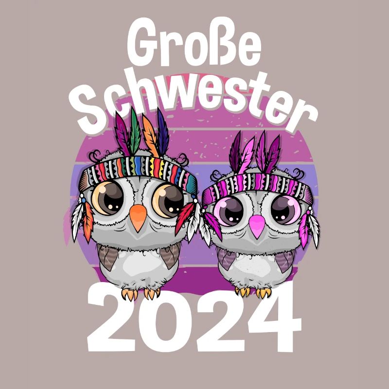 Mädchen Kinder Große Schwester 2024 Eulen Eule