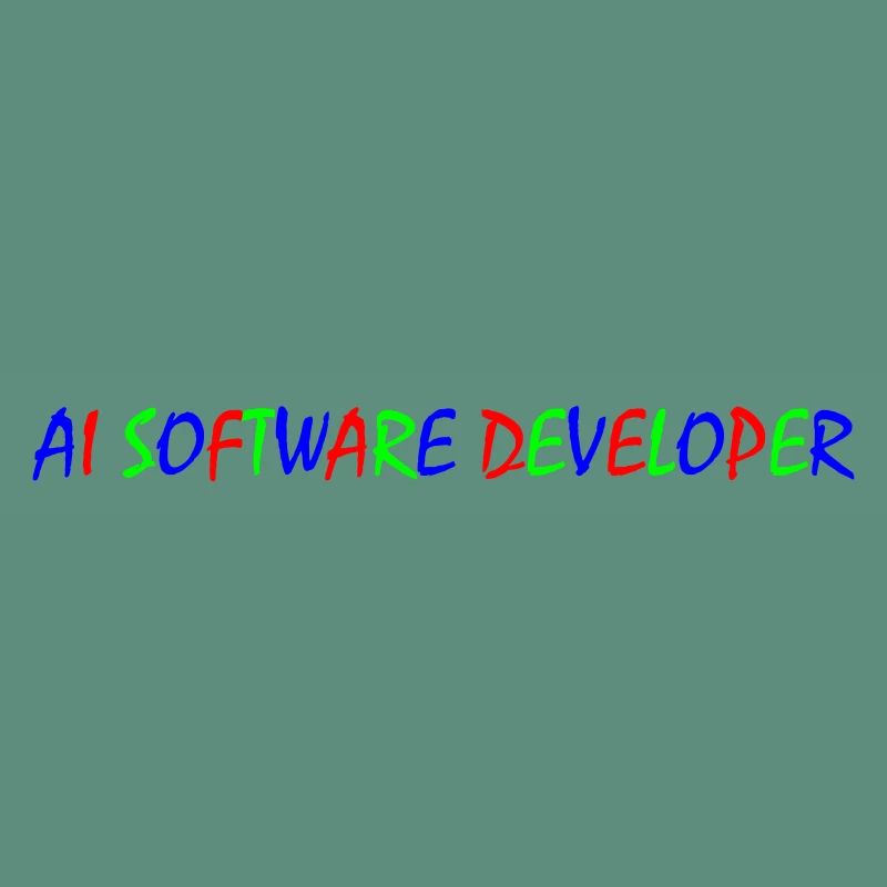 AI Software Developer – Bunte Typografie