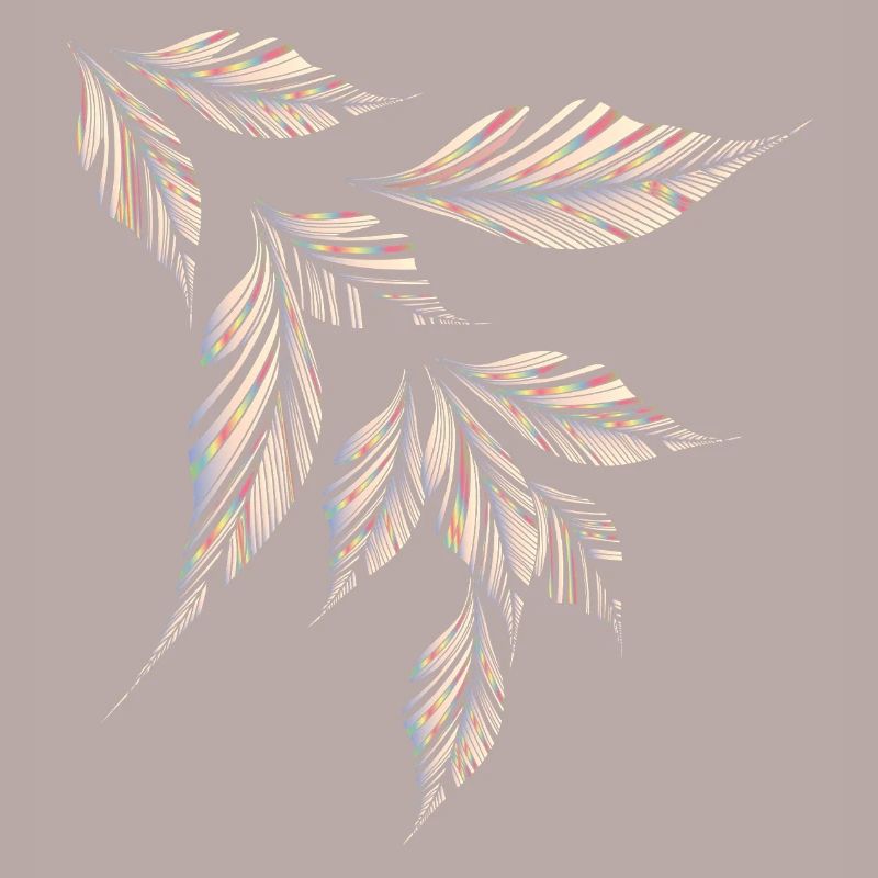 Delicately shimmering, feather-light leaf pattern