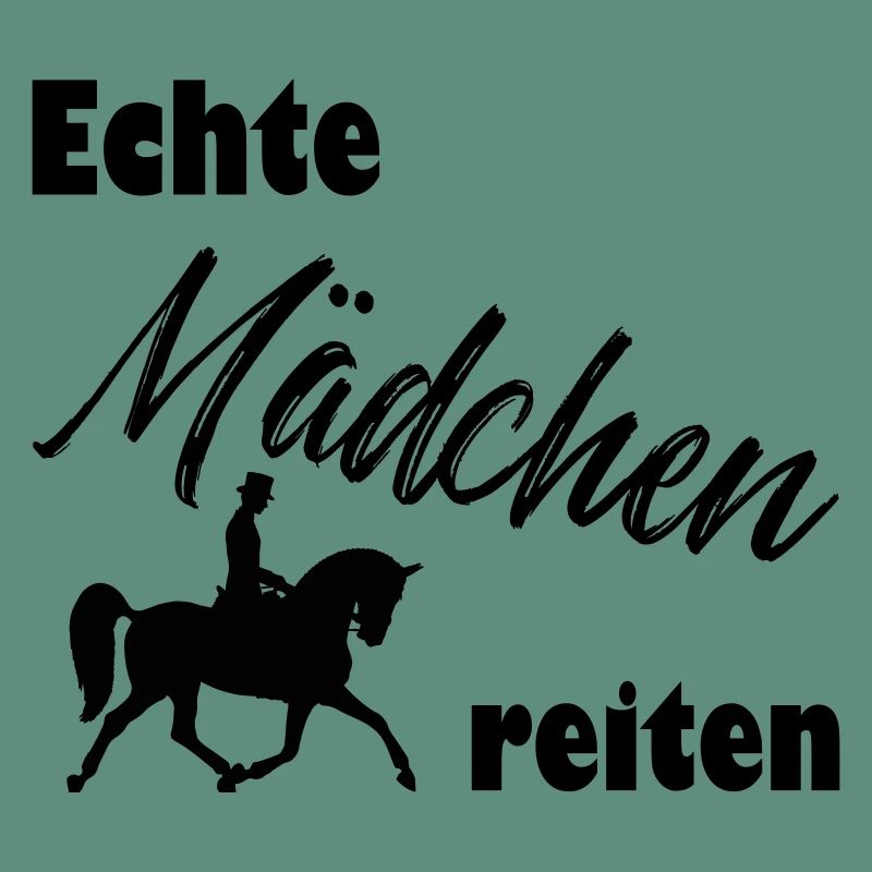 Echte Mädchen reiten