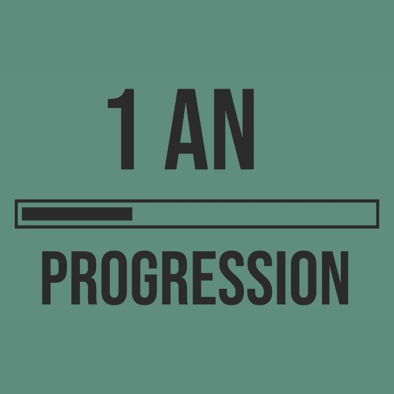 bar de progrès anniversaire un an 1 an bébé