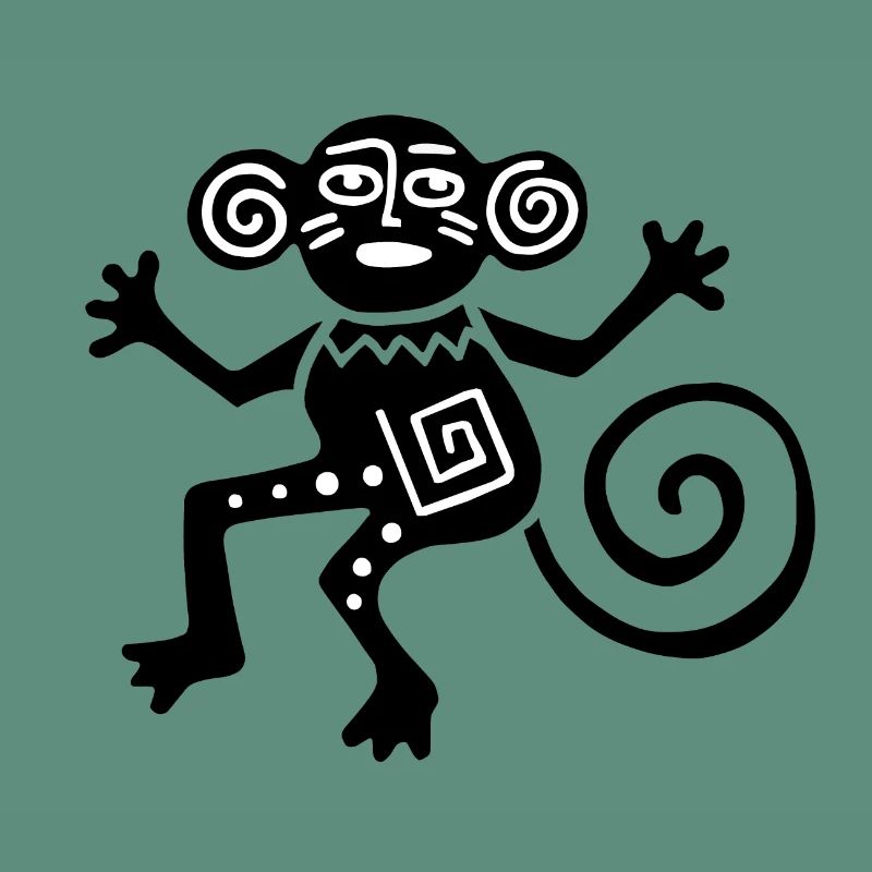 Ancient Mexican Symbol, Monkey, Monkey