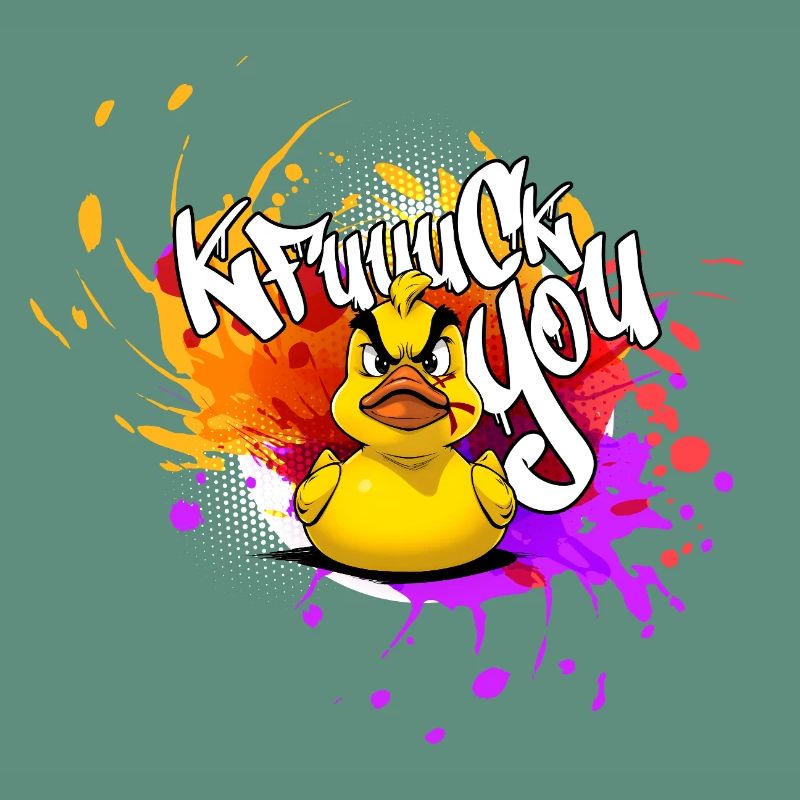 Graffiti Duck : Une explosion de couleurs