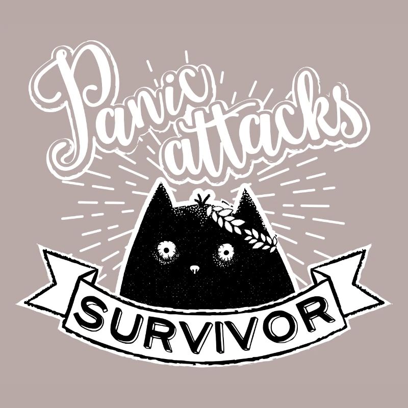 Panic Attacks Survivor, noir et blanc, ver. 2