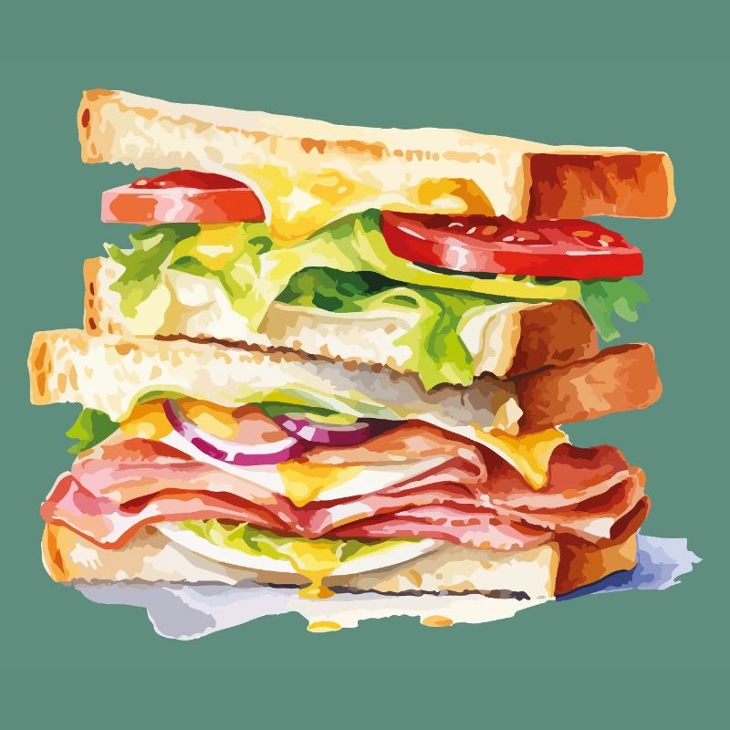 Artful sandwich stack