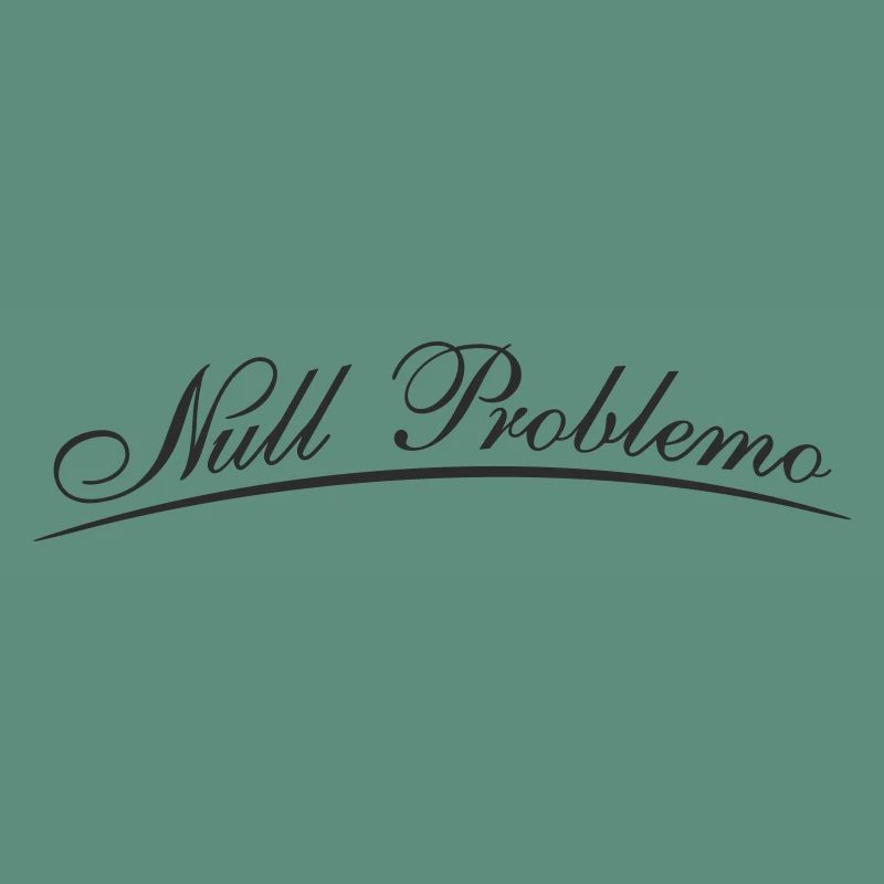 Lettrage Null Problemo en écriture cursive