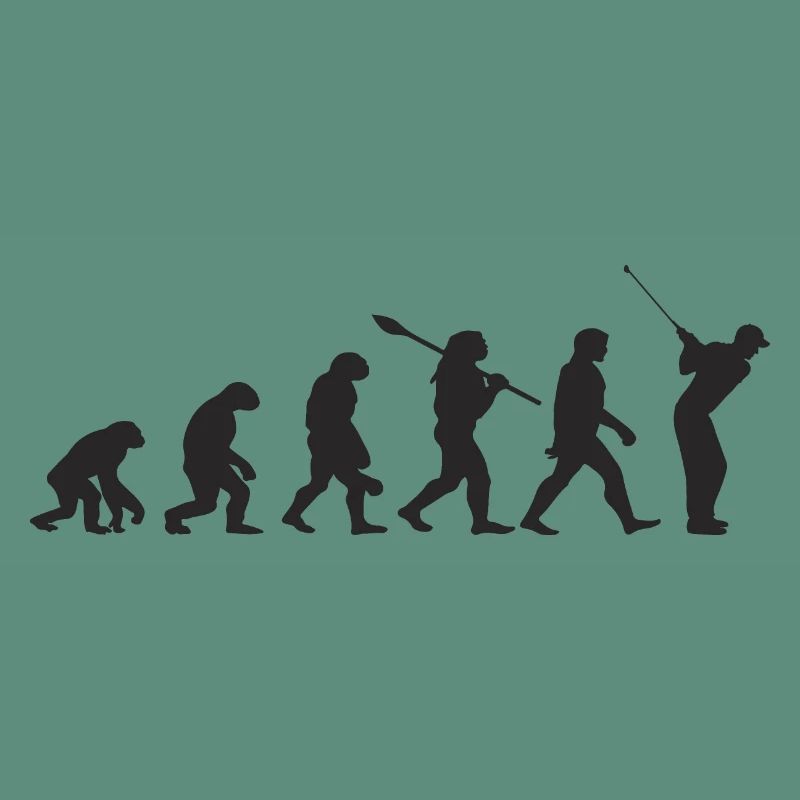 Golf Évolution Rétro Cadeau Pour Golfeurs