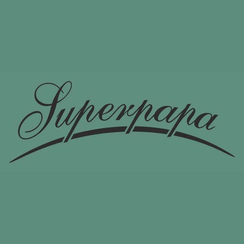 Superpapa lettering in cursive script