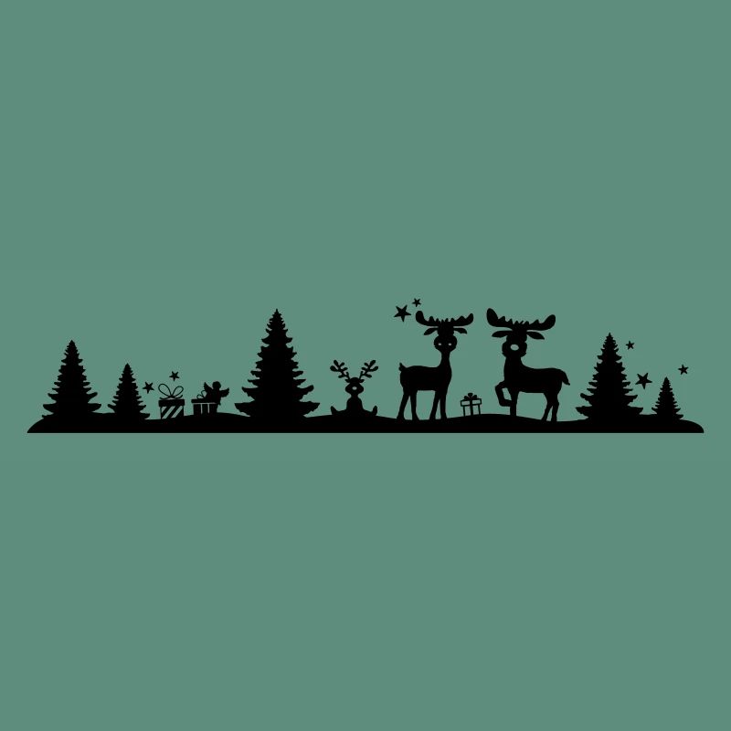Weihnachten - Elche Wald