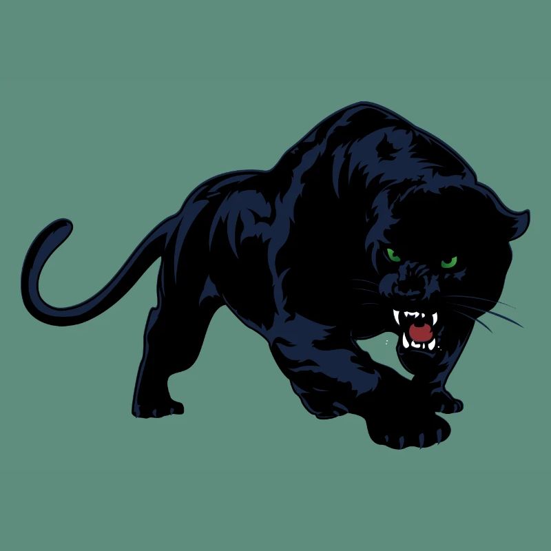 Schwarzer Panther oder Jaguar Wildkatze