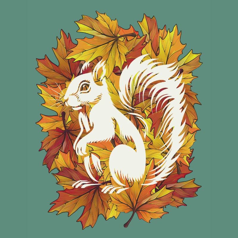 Herbstliches Eichhörnchen