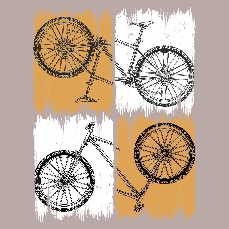 Grunge Split Bicycle Quad Artwork