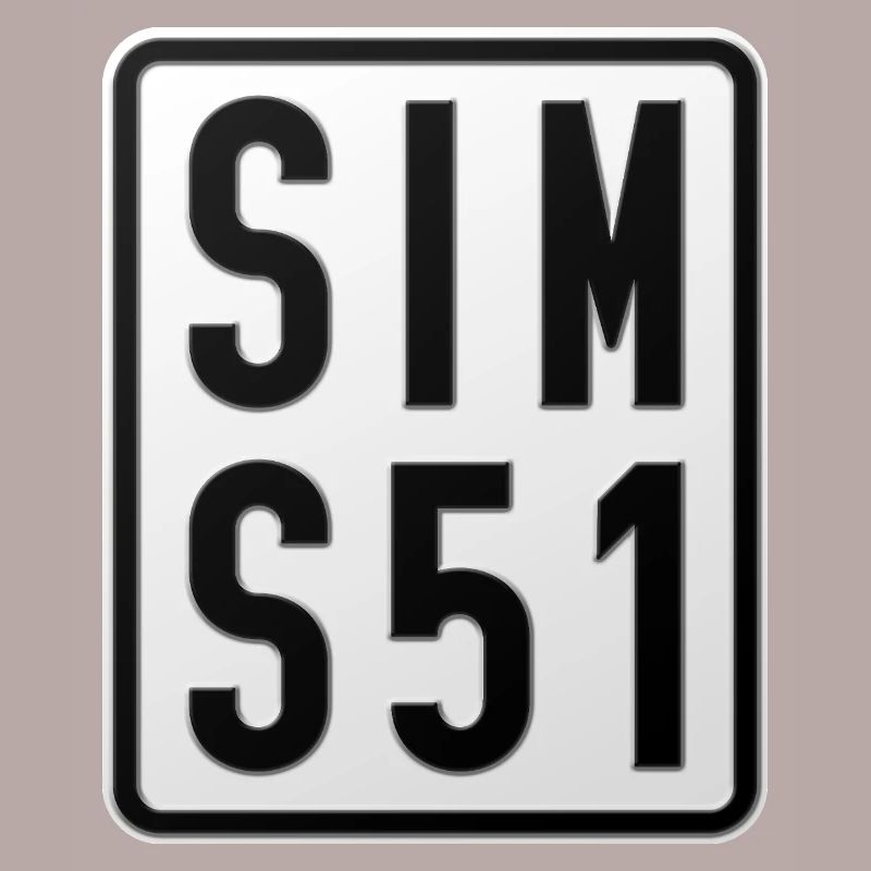 Plaque d’immatriculation du Simson S51 Mobylette