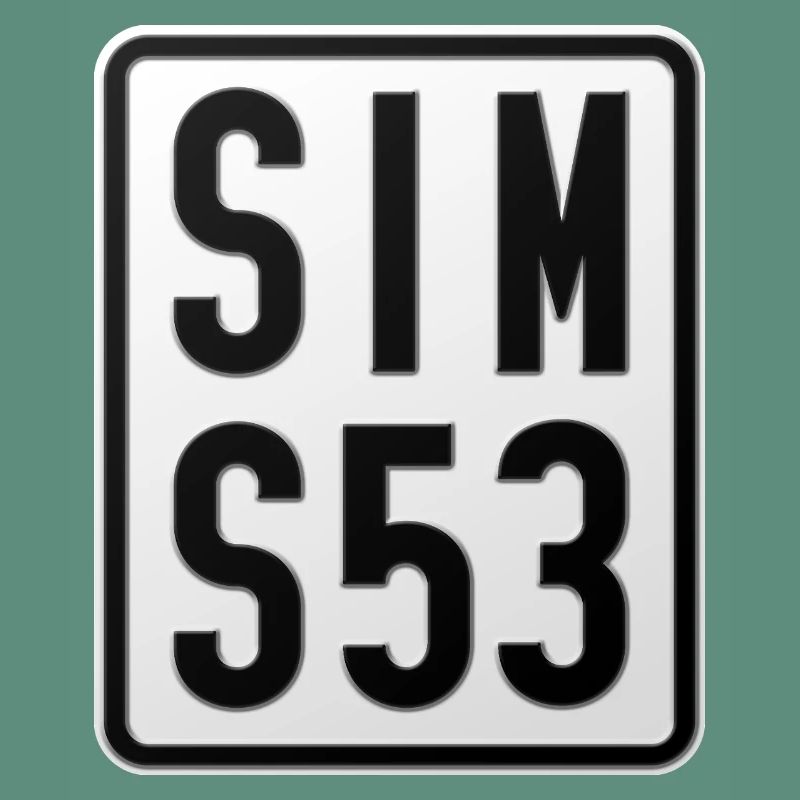 Plaque d’immatriculation du cyclomoteur Simson S53