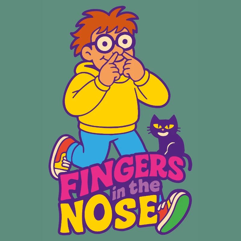 Finger in der Nase