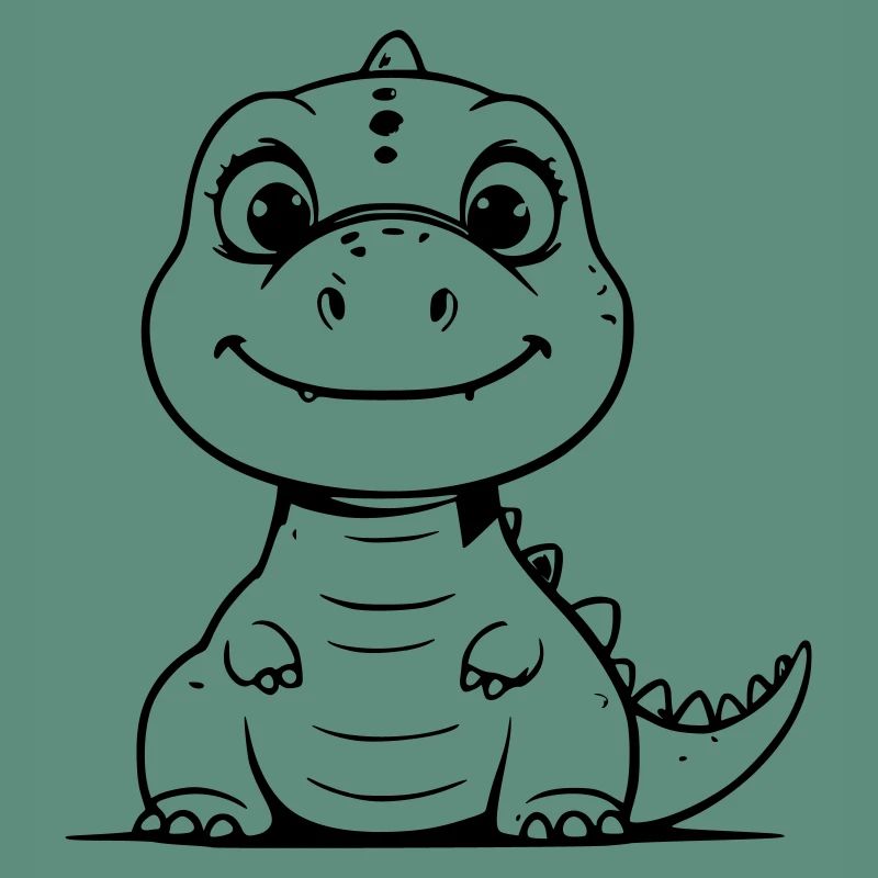 Dino potelé comme illustration vectorielle