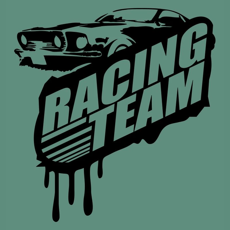 Racing Team Graffiti Stamp Design