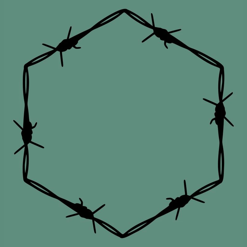 Stacheldraht 6 Eck Hexagon - Geschenkidee Tattoo