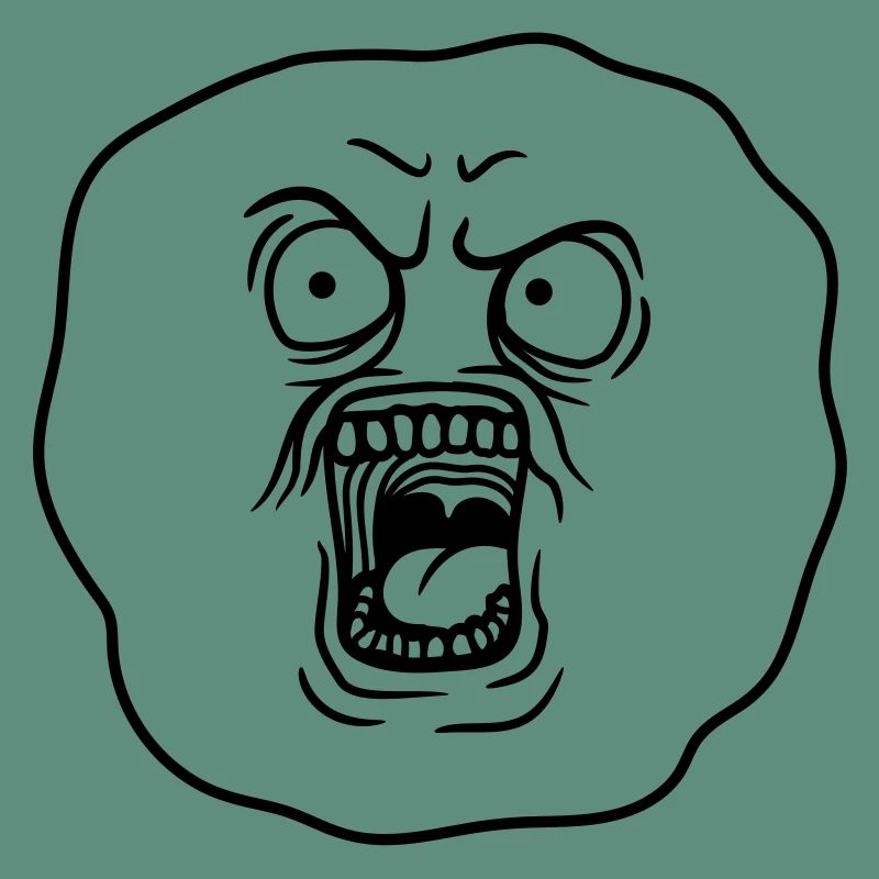 face head shouting screaming bellowing aloud boese a