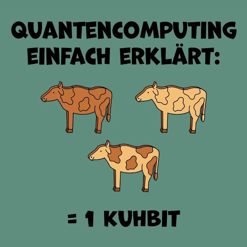 Quantencomputing mit Kühen Lustig Geschenk Kuhbit