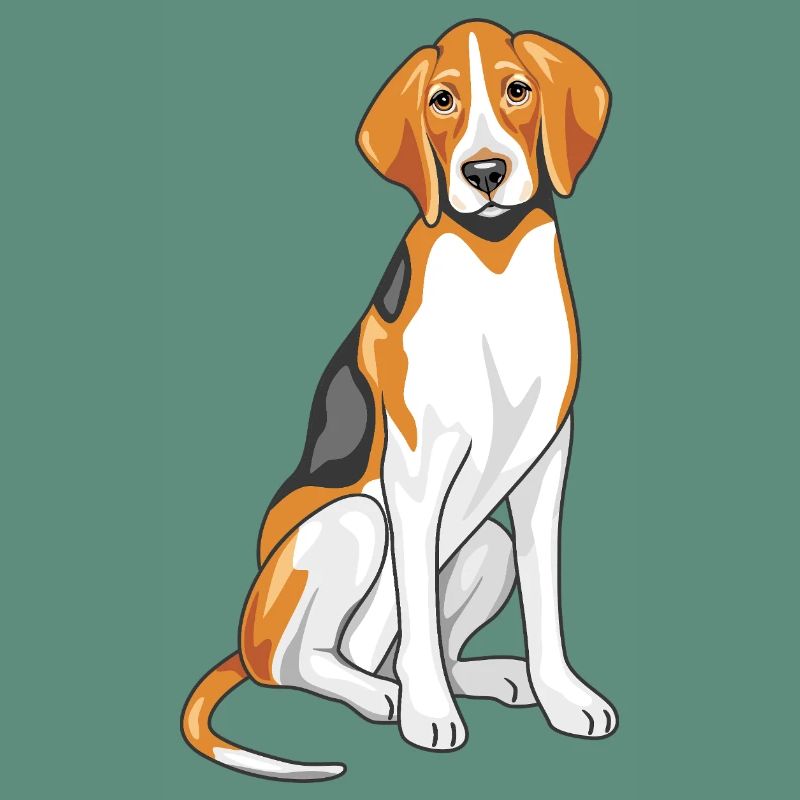 Sitting foxhound