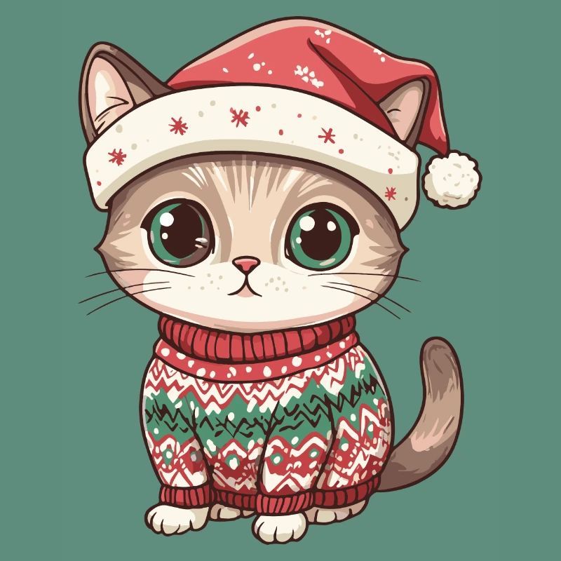 Bande dessinée de Noël de chat
