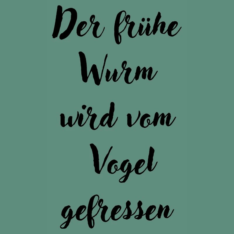 Der frühe Wurm wird vom Vogel gefressen